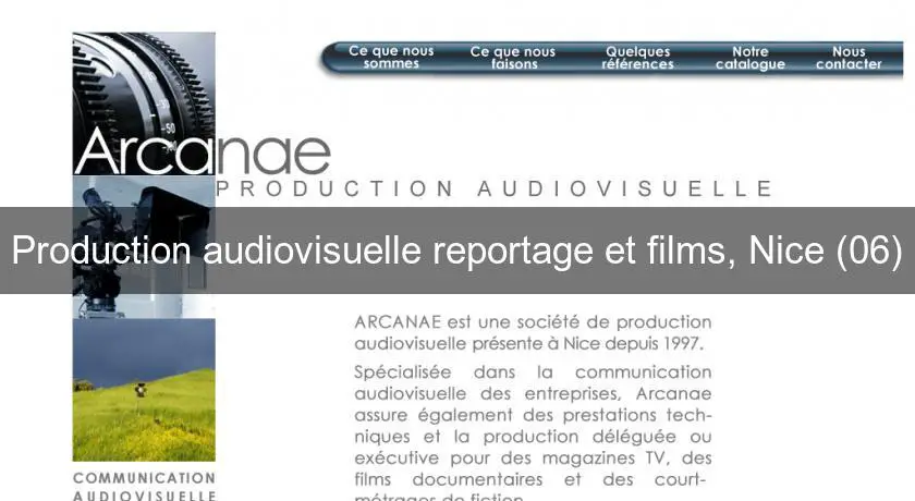 Production audiovisuelle reportage et films, Nice (06)