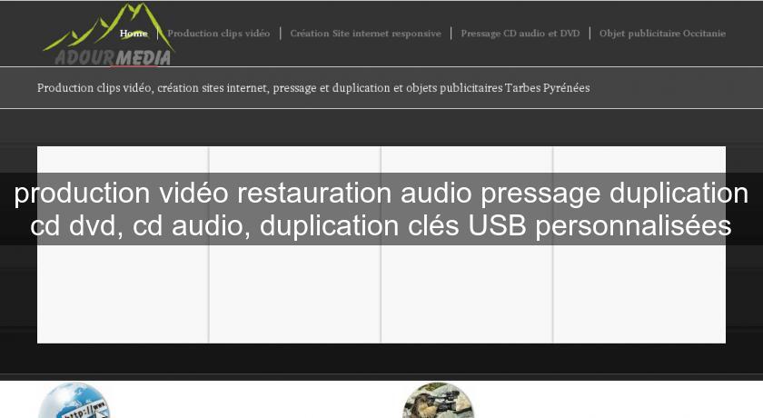 production vidéo restauration audio pressage duplication cd dvd, cd audio, duplication clés USB personnalisées