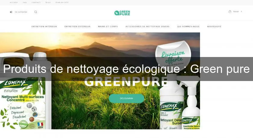 Produits de nettoyage écologique : Green pure