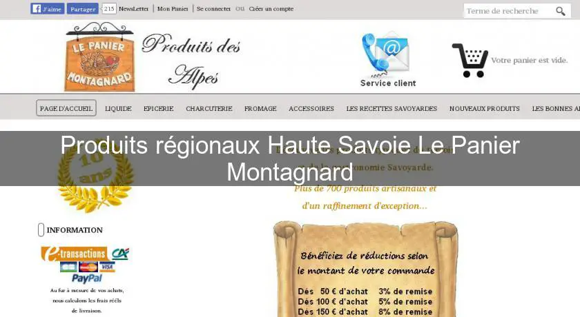 Produits régionaux Haute Savoie Le Panier Montagnard