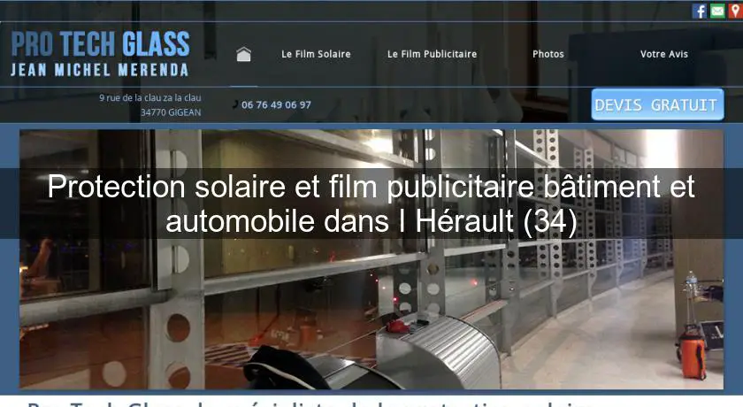 Protection solaire et film publicitaire bâtiment et automobile dans l'Hérault (34)