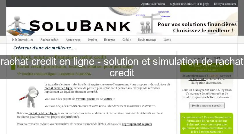 rachat credit en ligne - solution et simulation de rachat credit