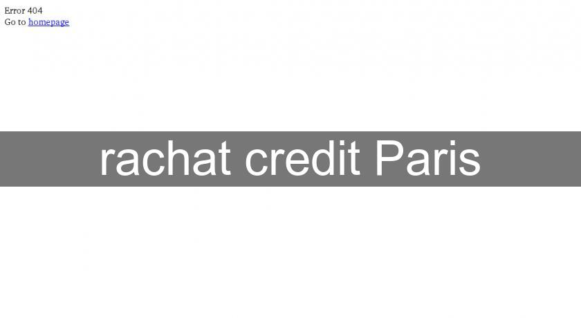 rachat credit Paris