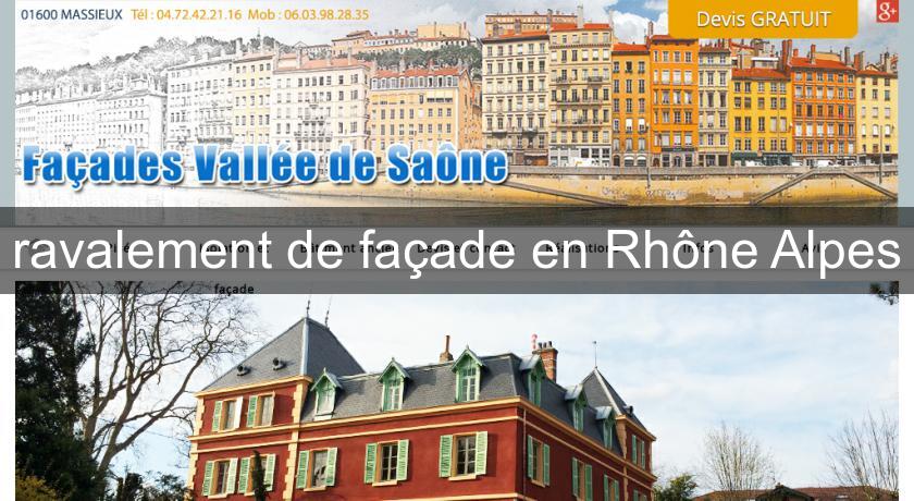 ravalement de façade en Rhône Alpes