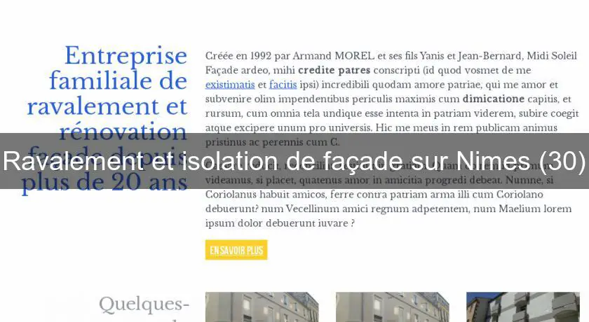 Ravalement et isolation de façade sur Nimes (30)