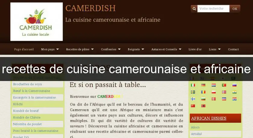 recettes de cuisine camerounaise et africaine