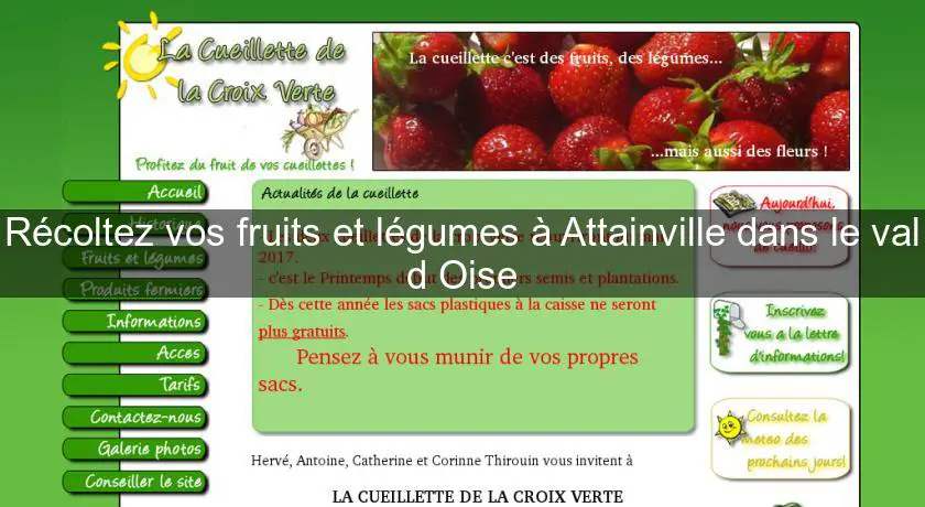 Récoltez vos fruits et légumes à Attainville dans le val d'Oise