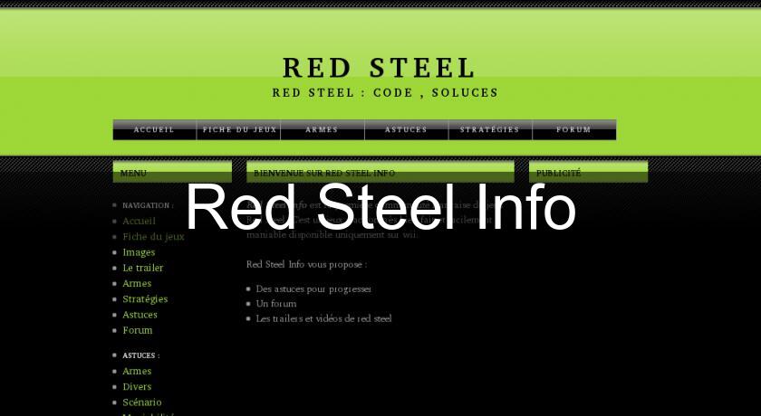 Red Steel Info