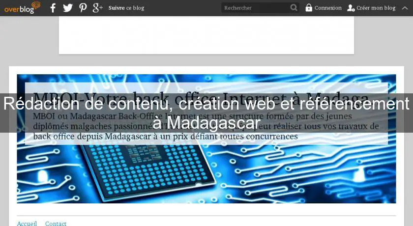 Rédaction de contenu, création web et référencement à Madagascar