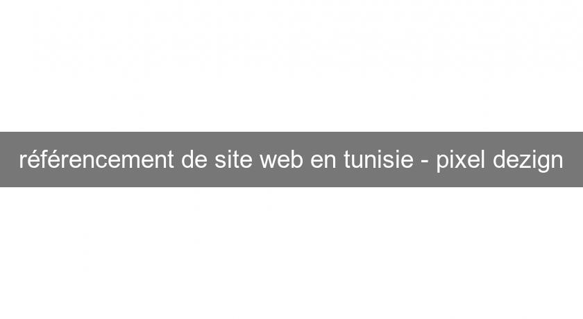 référencement de site web en tunisie - pixel dezign