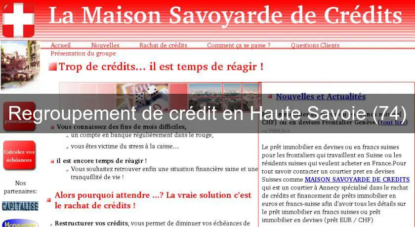 Regroupement de crédit en Haute Savoie (74)