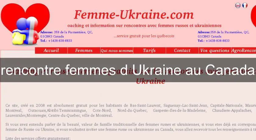 rencontre femmes d'Ukraine au Canada