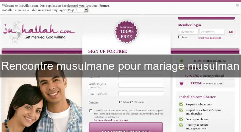 Rencontre musulmane pour mariage musulman