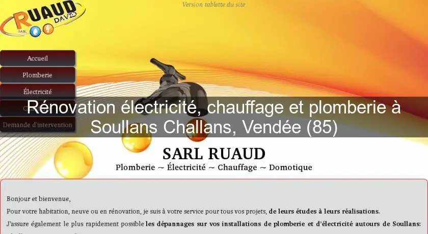 Rénovation électricité, chauffage et plomberie à Soullans Challans, Vendée (85)