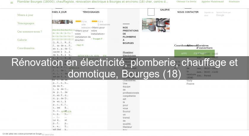 Rénovation en électricité, plomberie, chauffage et domotique, Bourges (18)