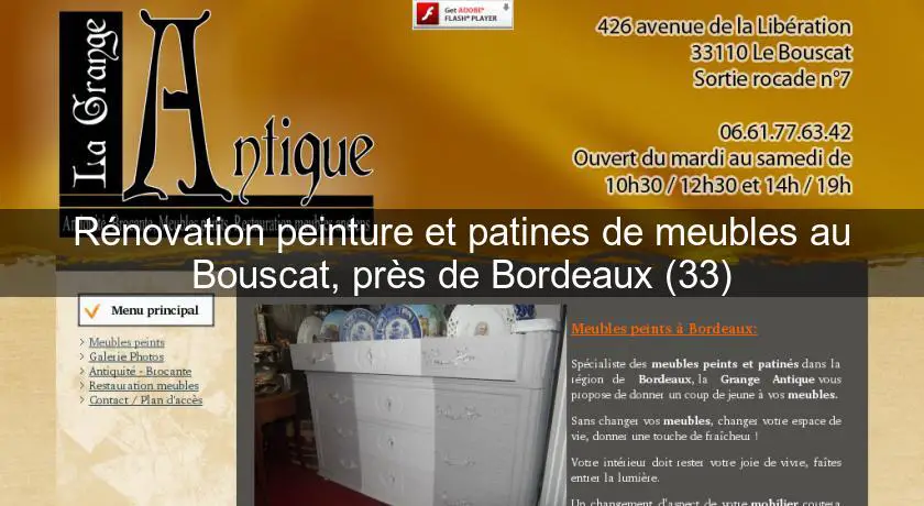 Rénovation peinture et patines de meubles au Bouscat, près de Bordeaux (33)
