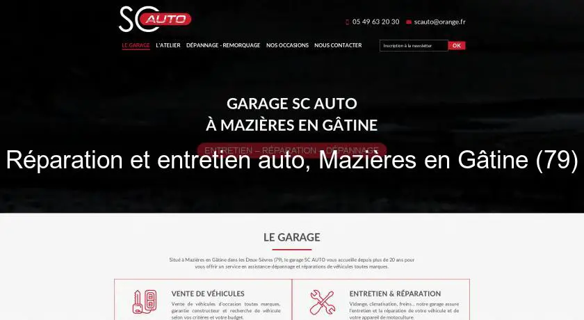 Réparation et entretien auto, Mazières en Gâtine (79)