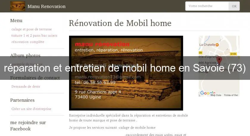 réparation et entretien de mobil home en Savoie (73)