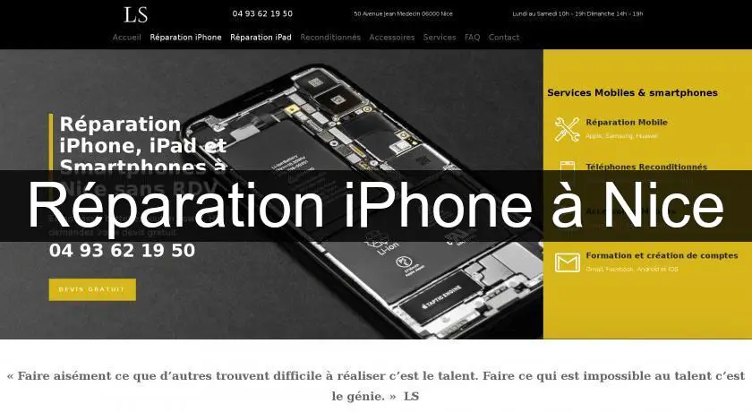 Réparation iPhone à Nice