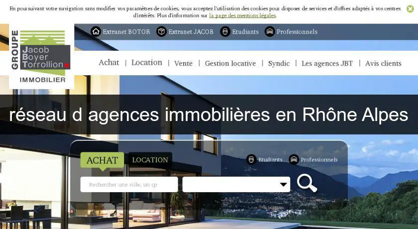 réseau d'agences immobilières en Rhône Alpes