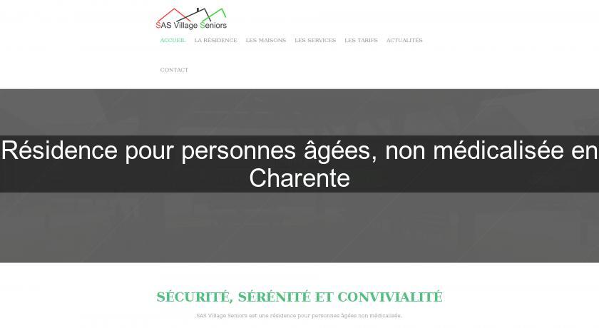 Résidence pour personnes âgées, non médicalisée en Charente