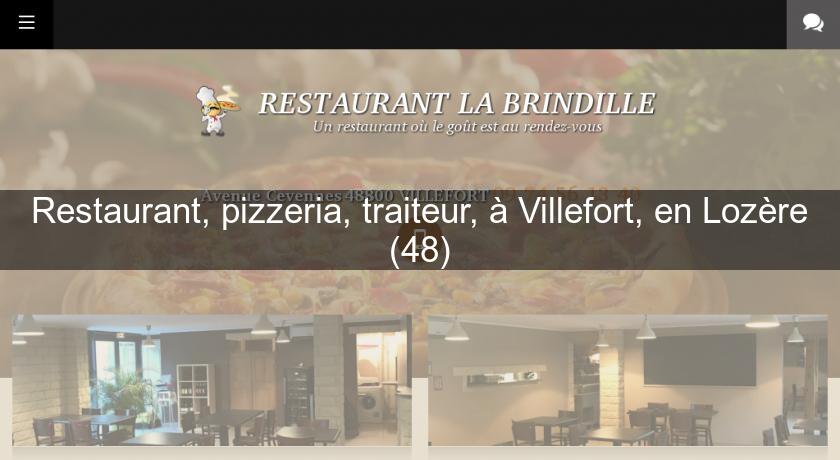 Restaurant, pizzeria, traiteur, à Villefort, en Lozère (48)