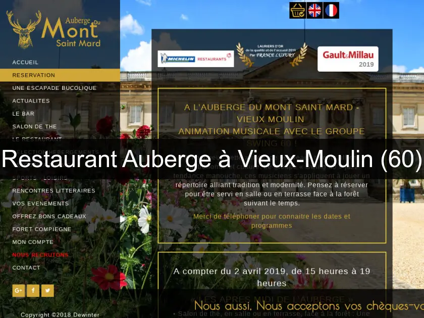 Restaurant Auberge à Vieux-Moulin (60)