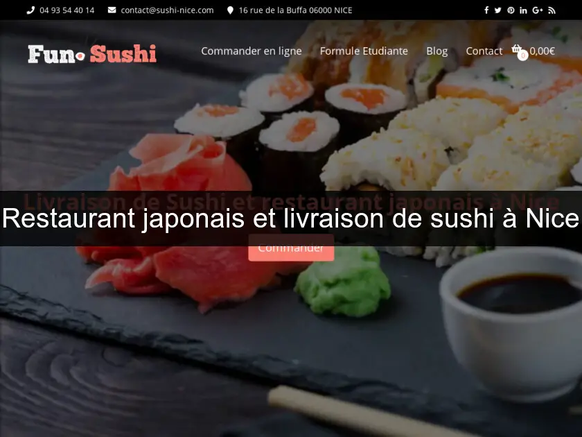 Restaurant japonais et livraison de sushi à Nice