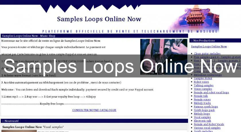 Samples Loops Online Now