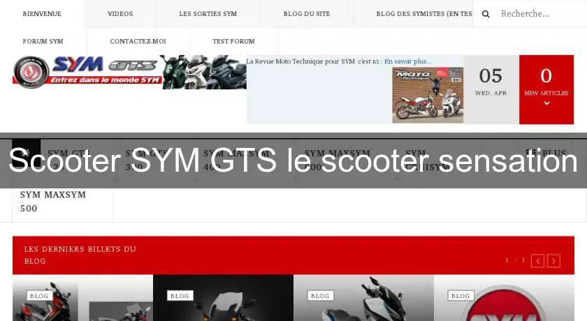 Scooter SYM GTS le scooter sensation