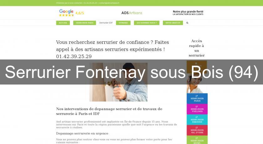 Serrurier Fontenay sous Bois (94)