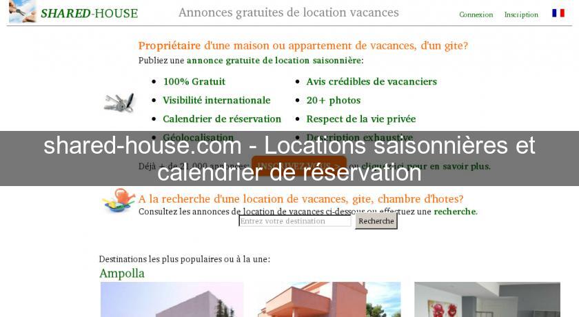 shared-house.com - Locations saisonnières et calendrier de réservation