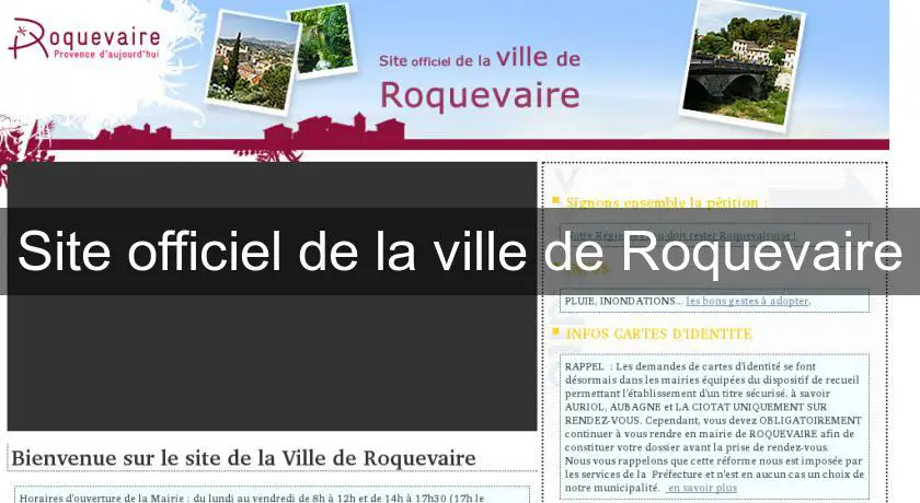 Site officiel de la ville de Roquevaire