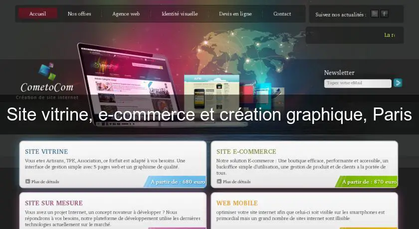 Site vitrine, e-commerce et création graphique, Paris