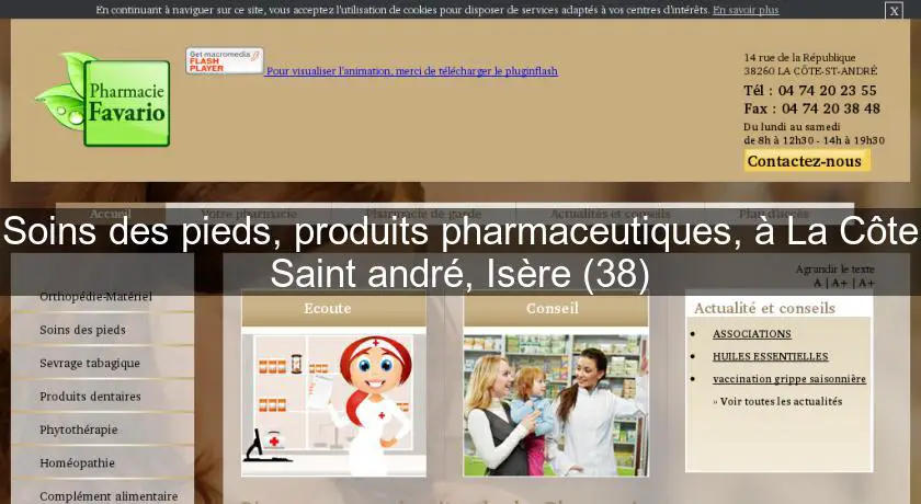 Soins des pieds, produits pharmaceutiques, à La Côte Saint andré, Isère (38)