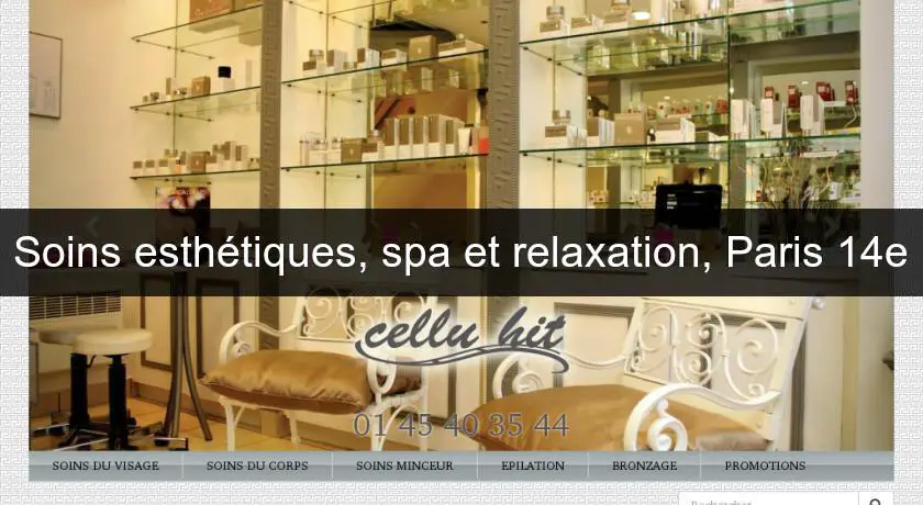 Soins esthétiques, spa et relaxation, Paris 14e
