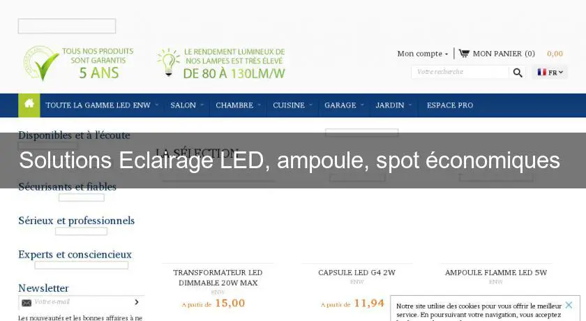 Solutions Eclairage LED, ampoule, spot économiques 