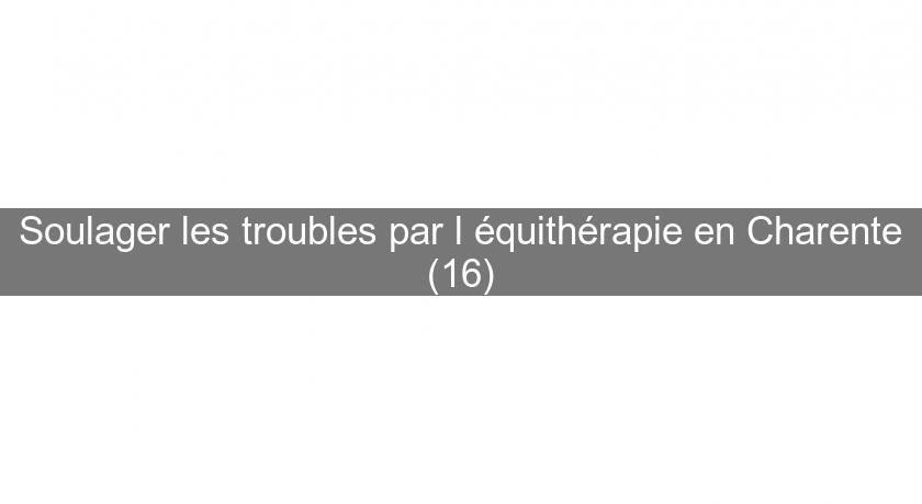 Soulager les troubles par l'équithérapie en Charente (16)