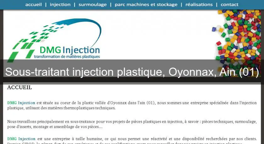 Sous-traitant injection plastique, Oyonnax, Ain (01)