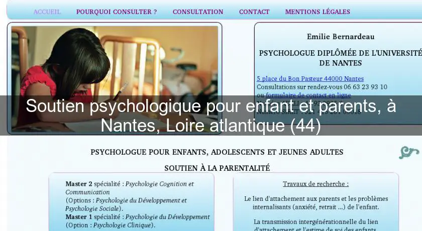 Soutien psychologique pour enfant et parents, à Nantes, Loire atlantique (44)