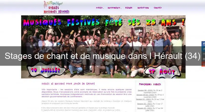 Stages de chant et de musique dans l'Hérault (34)