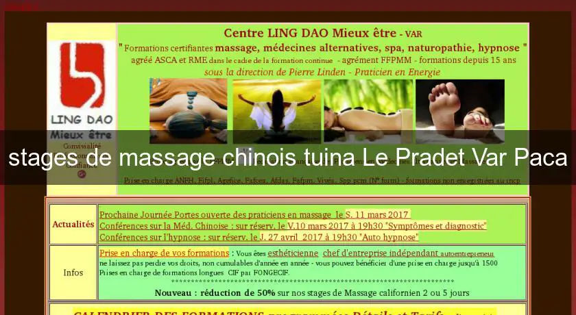 stages de massage chinois tuina Le Pradet Var Paca