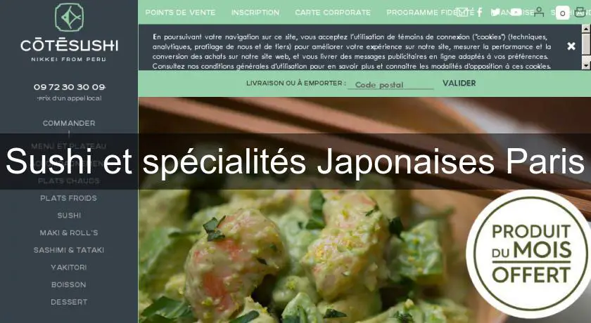 Sushi et spécialités Japonaises Paris