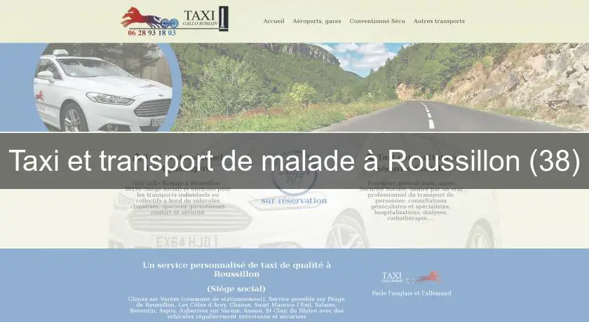 Taxi et transport de malade à Roussillon (38)