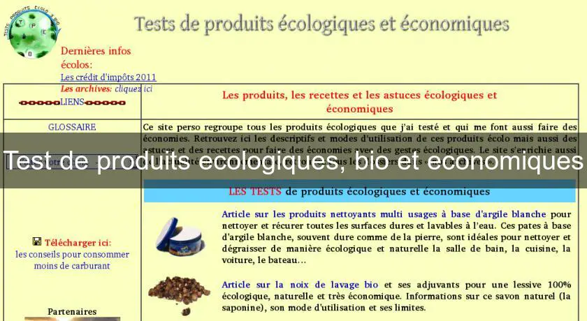 Test de produits ecologiques, bio et economiques