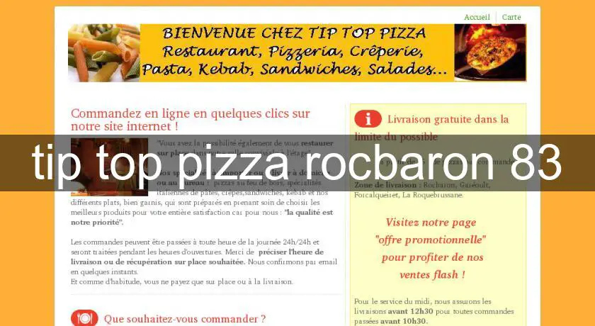 tip top pizza rocbaron 83