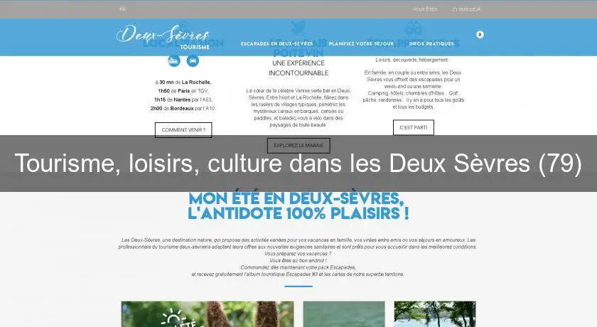 Tourisme, loisirs, culture dans les Deux Sèvres (79)