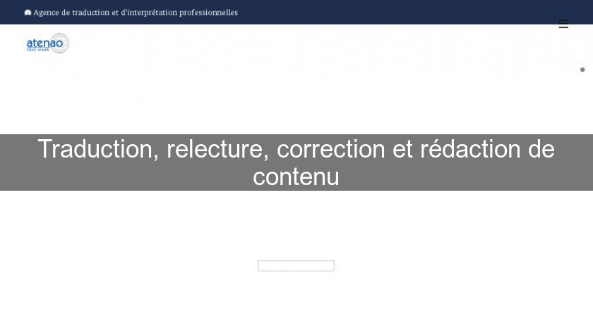 Traduction, relecture, correction et rédaction de contenu