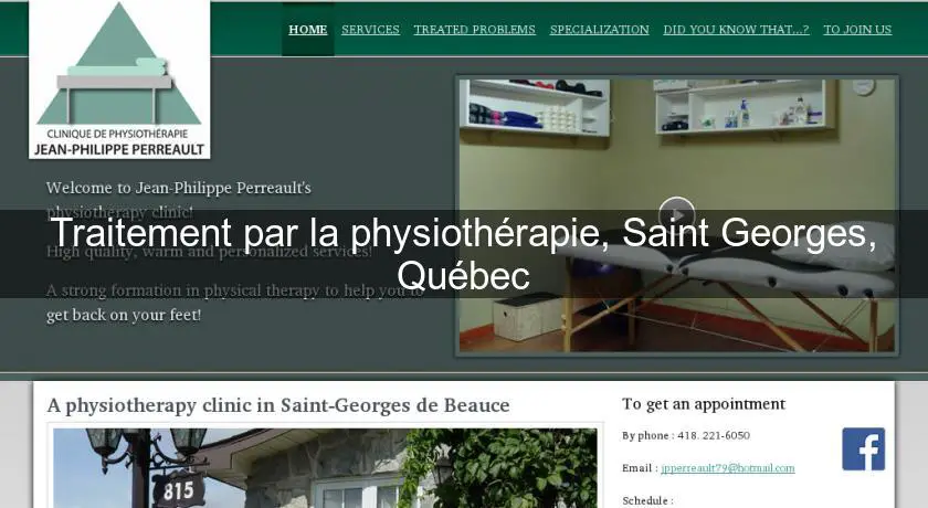 Traitement par la physiothérapie, Saint Georges, Québec