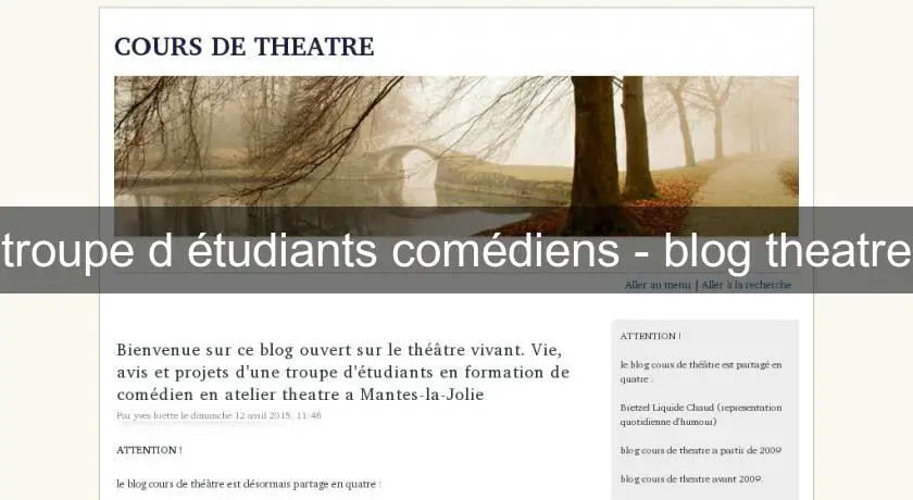 troupe d'étudiants comédiens - blog theatre